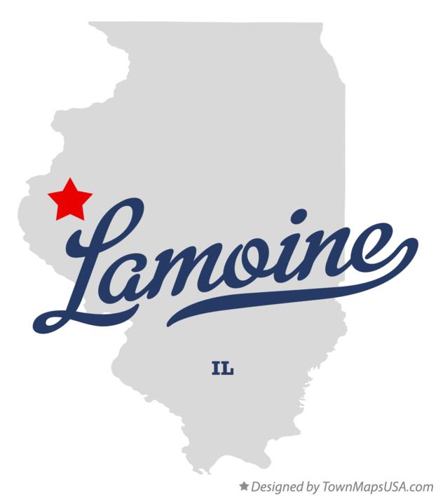 Map of Lamoine Illinois IL