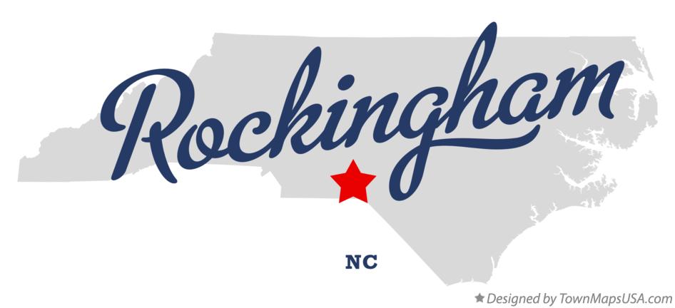 Map of Rockingham North Carolina NC