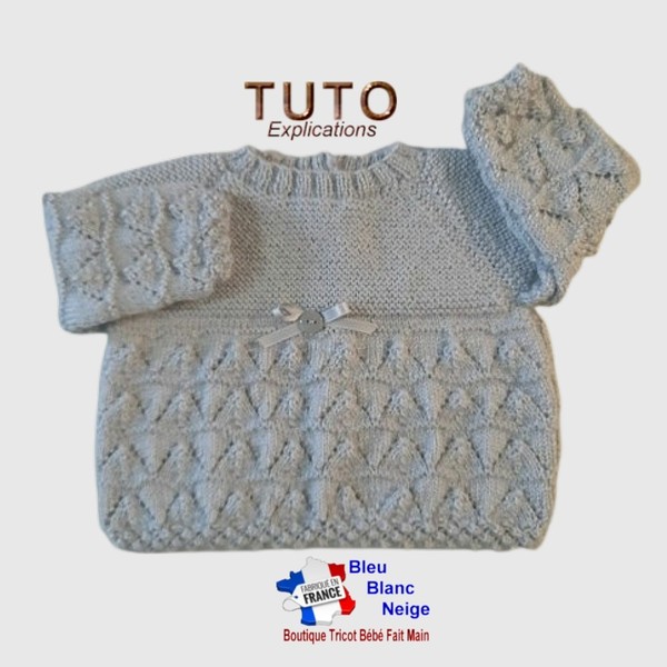 TUTO tricot bébé, Patron FACILE layette bb à tricoter PDF