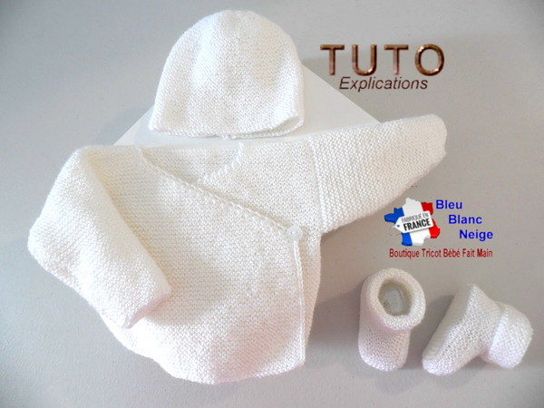 TUTO tricot bébé, Patron FACILE layette bb à tricoter PDF