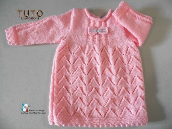 TUTO tricot bébé, tutoriel, Patron layette bb à tricoter pdf