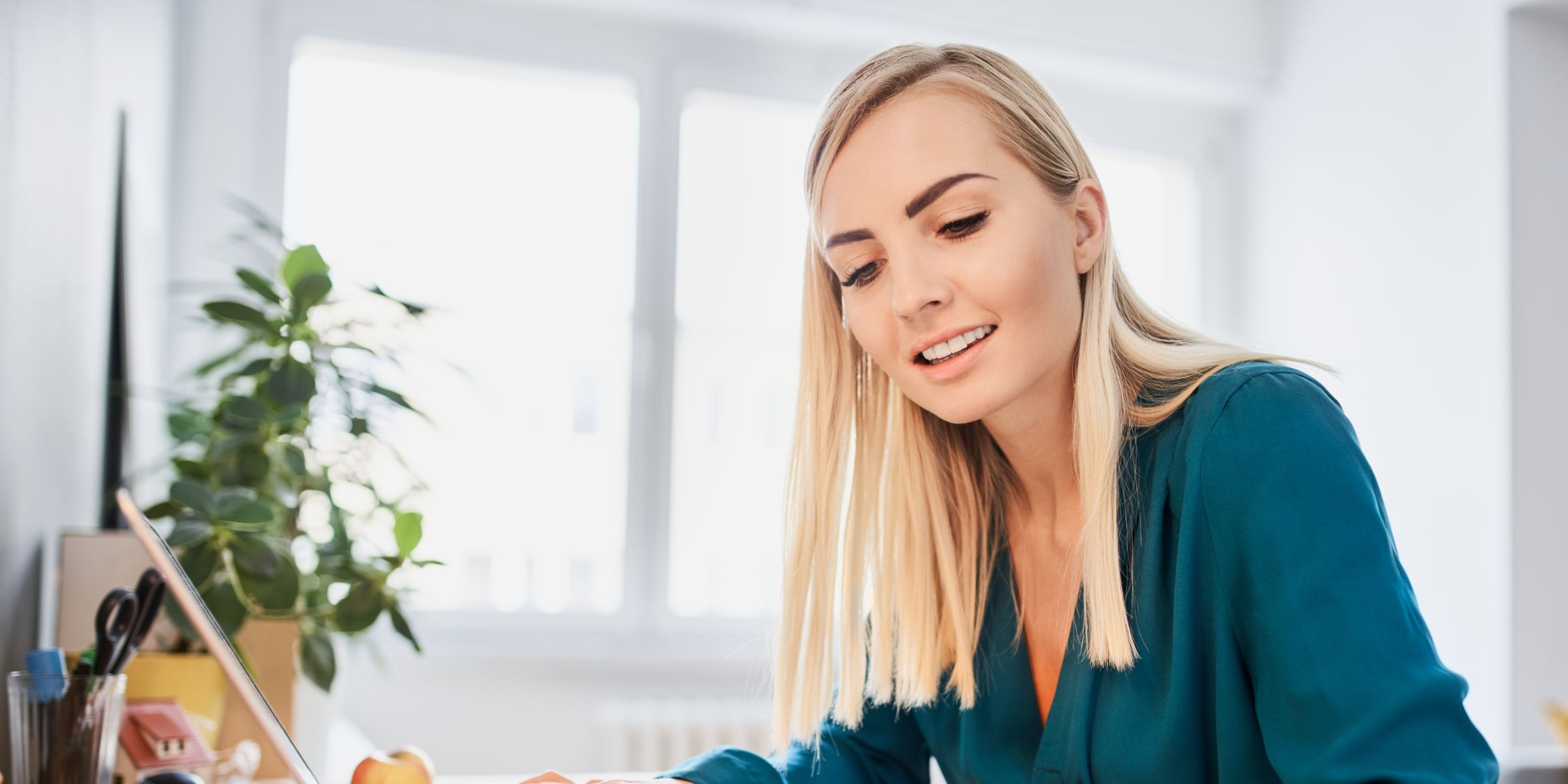 Woman working at desk