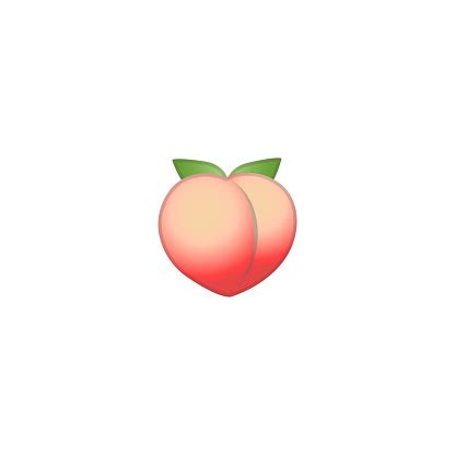 Peach Vector Icon Isolated Peach Fresh Fruit Emoji Emoticon ...