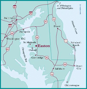 Map Depicting Easton, Maryland