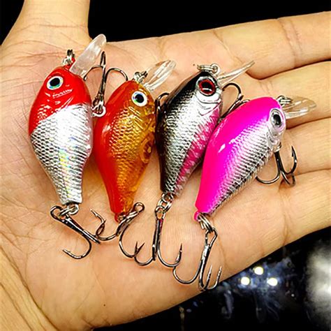 8.5G 5.5CM Bass Fishing Lures Mini Crank Bait Crankbait Minnow Tackle ...