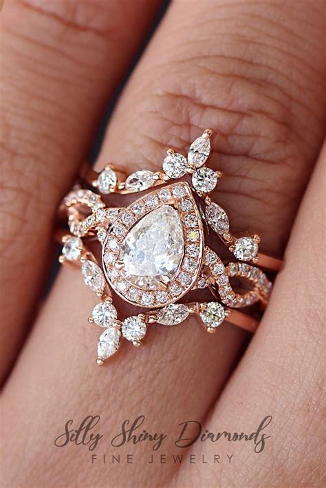 rose gold wedding ring sets for her - Keisha Cousins