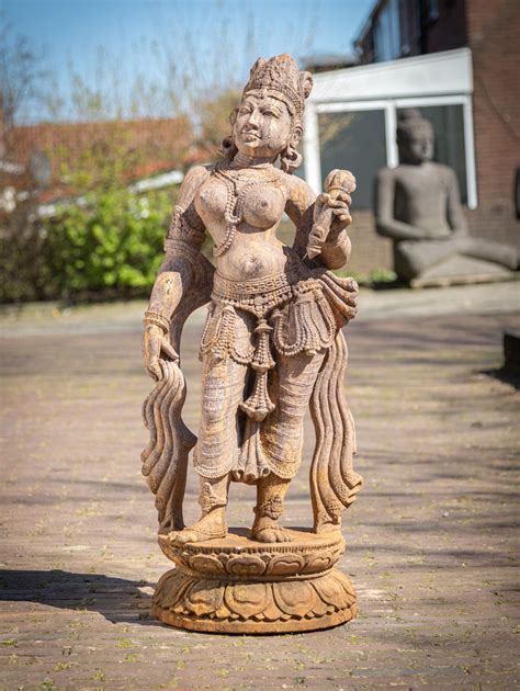 Old Sandstone Apsara Lady Statue From India, Middle 20th Century - Etsy