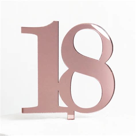 Classic Number 18 Cake Topper - SANDRA DILLON DESIGN