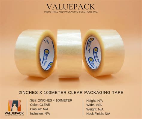 Packaging tape, Clear Tape - 1/2inch x 50M / 3/4inch x 50M / 2inches x ...