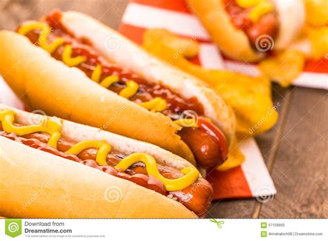 Hot dogs stock image. Image of baked, cusine, beans, loaf - 57158993