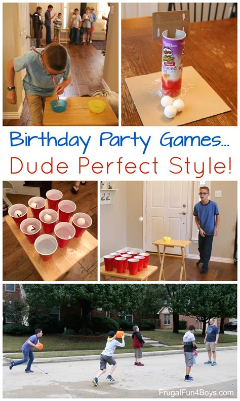 Awesome Game Ideas for a Dude Perfect Style Birthday Party - Frugal Fun ...