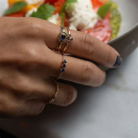 Sapphire Halo Ring