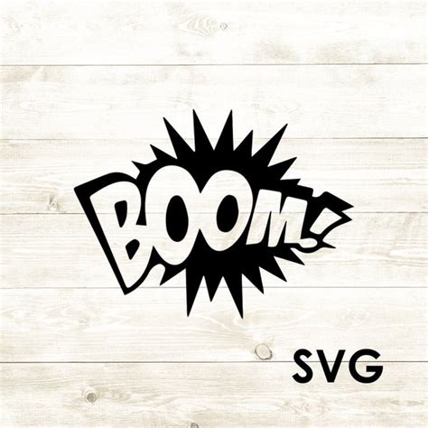 Boom Sound Effect Comic Book Style SVG Digital Download | Etsy