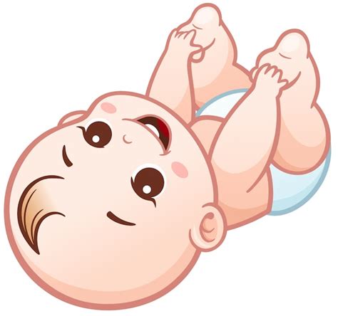 Premium Vector | Cartoon baby learn to crawl