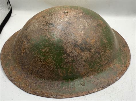 Original WW1 / WW2 British Army Mk1* Army Combat Helmet - Complete ...