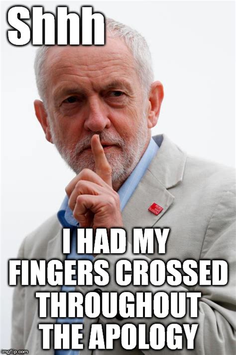 Corbyn - fingers crossed - Imgflip