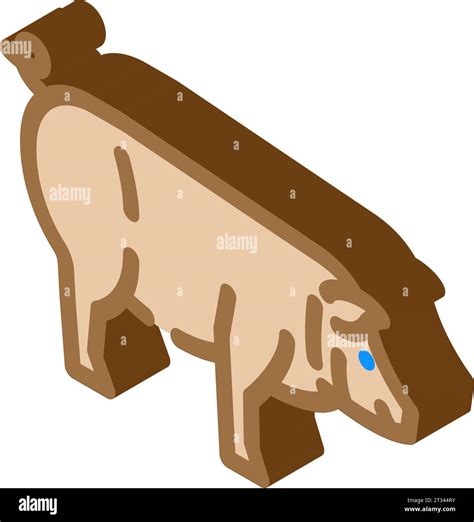 iberico pig breed isometric icon vector illustration Stock Vector Image ...