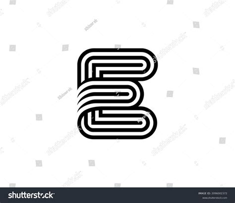 E Font Logo Vector Designing Many Stock Vector (Royalty Free ...