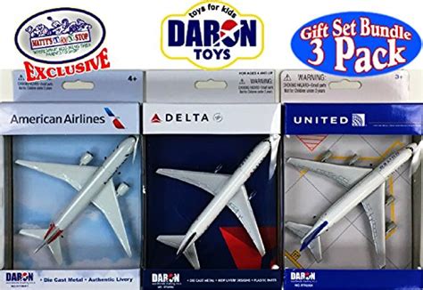 Daron American Airlines, Delta & United Airlines B747 Die-cast Planes ...