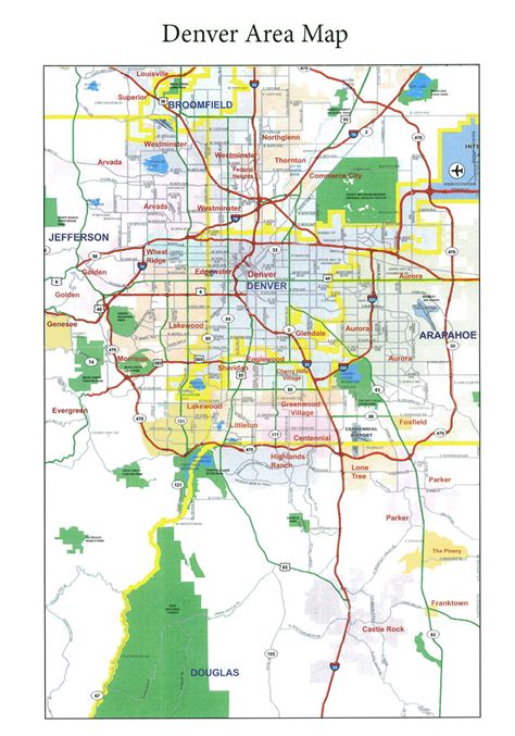 Metro Denver Area Map