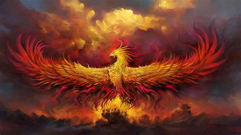 1024x576 Fiery Phoenix 1024x576 Resolution HD 4k Wallpapers, Images ...