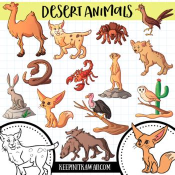 Desert Animals Clip Art Collection by KeepinItKawaii | TPT