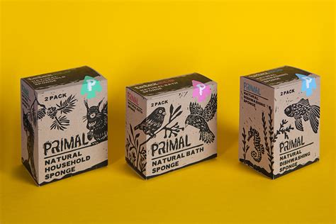 Packaging Design for Eco-Friendly and Biodegradable PRIMAL Sponges ...