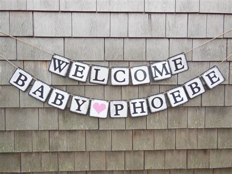 Welcome Baby Banner Welcome Baby Sign Baby Bunting Baby