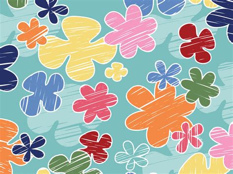 Cartoon Flowers Background Vector Art & Graphics | freevector.com