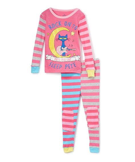 Pete the Cat® Pete the Cat Pink 'Rock On To Sleep Pete' Pajama Set ...