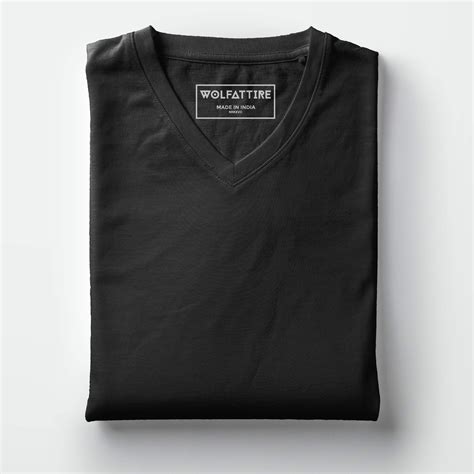 Black | V-Neck T-Shirt For Men – Wolfattire