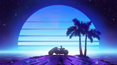 1920x1080 Riding To Synthwave Beach Laptop Full HD 1080P ,HD 4k ...