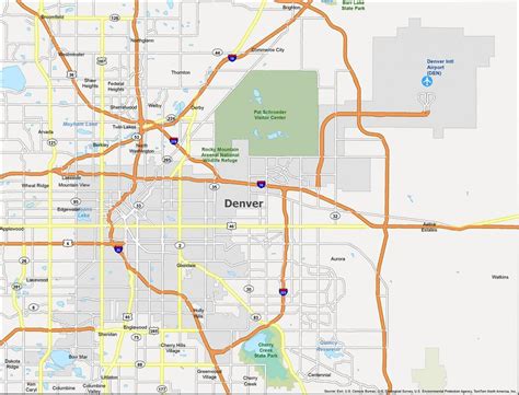 Denver Metro Area Map - Middle East Map