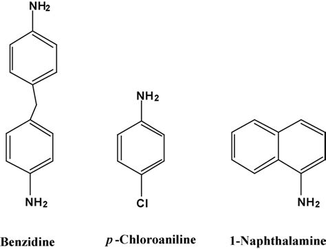 The chemical structures of aromatic amines used in experiments ...