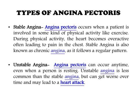 PPT - Angina pectoris : causes, symptoms, diagnosis and treatment ...