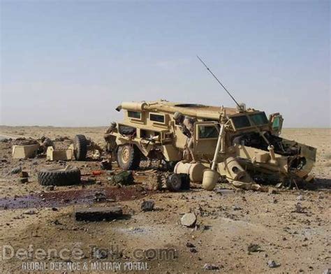 IED destroys USMC Cougar mine resistant vehicle | Defence Forum ...