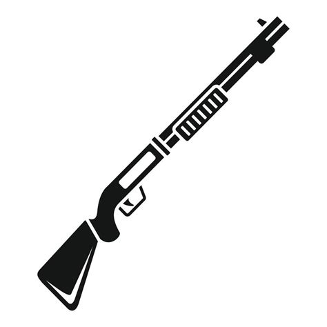 Shotgun icon, simple style 14622977 Vector Art at Vecteezy