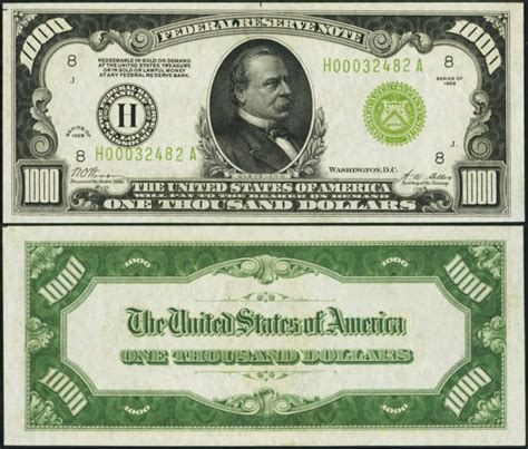 Value of Old $1,000 Bills? | $1,000 Bill Price Guide - Old Money Prices