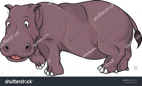 Hippopotamus Cartoon Illustration - 326875793 : Shutterstock