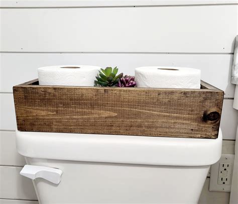 Rustic Toilet Paper Holder Farmhouse Bathroom Decor Wooden - Etsy