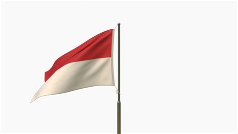 Animated Indonesia Flag 3D model - TurboSquid 1797654