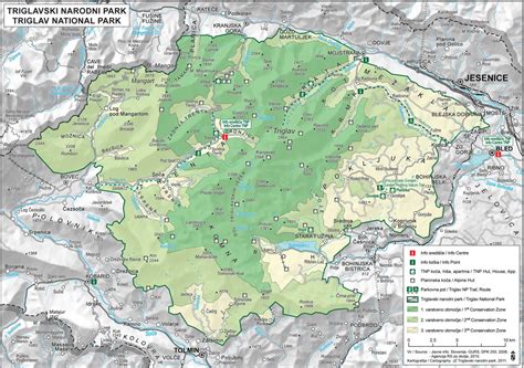 √ Triglav National Park Tourist Map