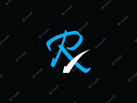 Premium Vector | A black and blue logo for rx