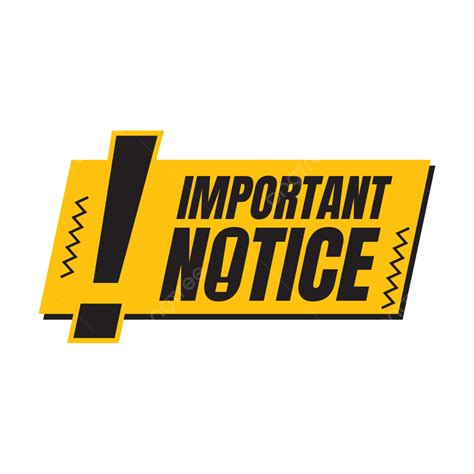 Important Notice Sign PNG Transparent Images Free Download, 58% OFF