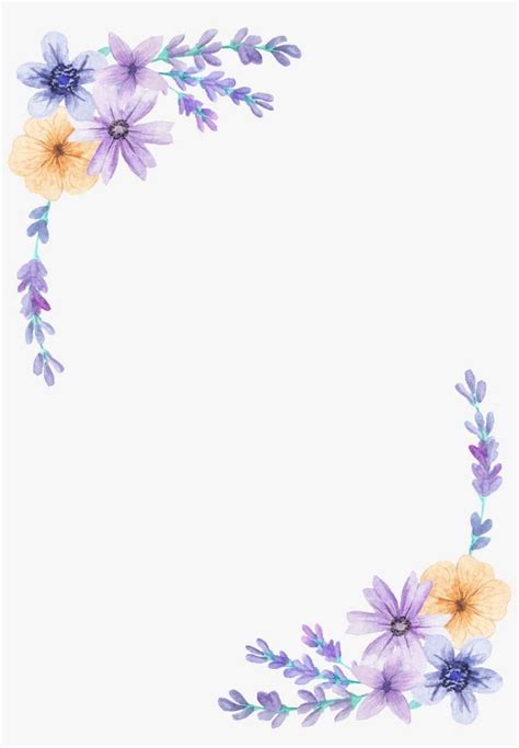 Flower Border Transparent Png : Fresh Flowers Floral Border Gray ...