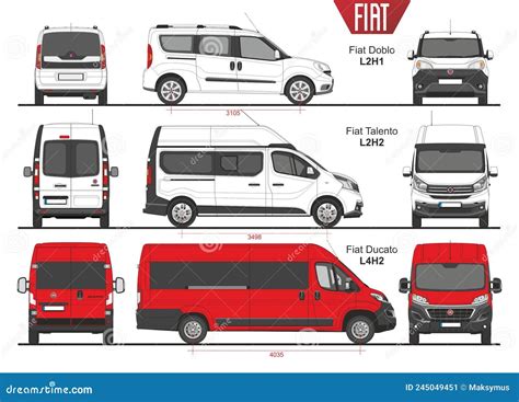 Set of Fiat Vans and Minivans 2015-present Editorial Photo ...