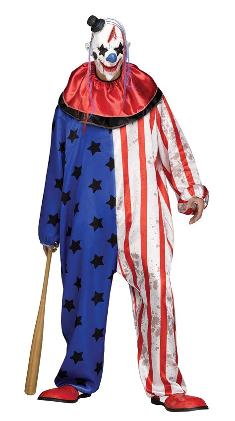 CA64 Evil Clown Mens Halloween Circus Horror Scary Fancy Dress Up ...