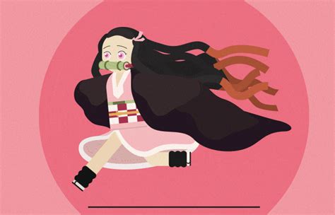 Nezuko Running Gif Wallpaper