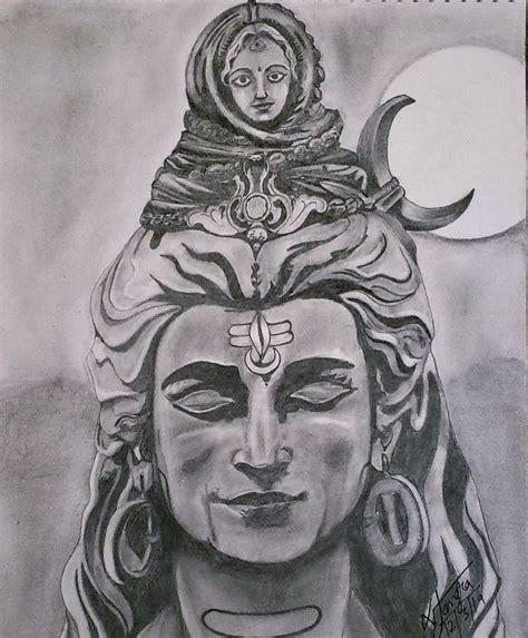 Lord Shiva Drawing by Vishal Jangra | Saatchi Art