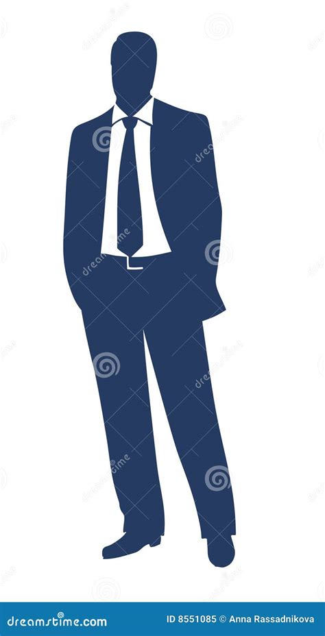 Businessman silhouette stock vector. Illustration of corporation - 8551085